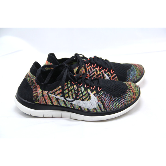 Nike Free 4.0 Flyknit Running Shoes Womens Sz 7.5 Multicolor Tie Dye 717076-011 - Picture 1 of 7
